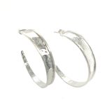 Tapered Hoops, Hammered