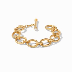 catalina small link bracelet gold - top view